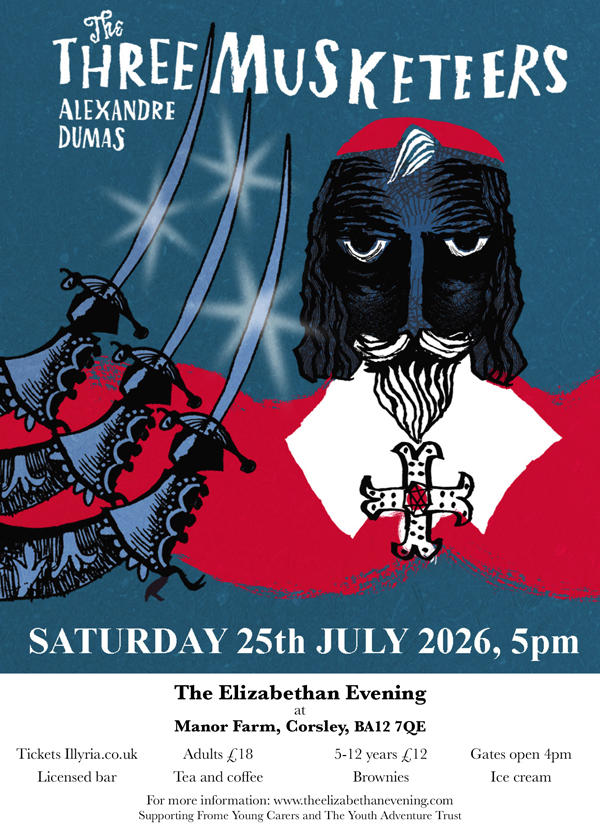 Three Musketeers at Manor Farm, Corsley, BA12 7QE on Saturday 25th July 2026